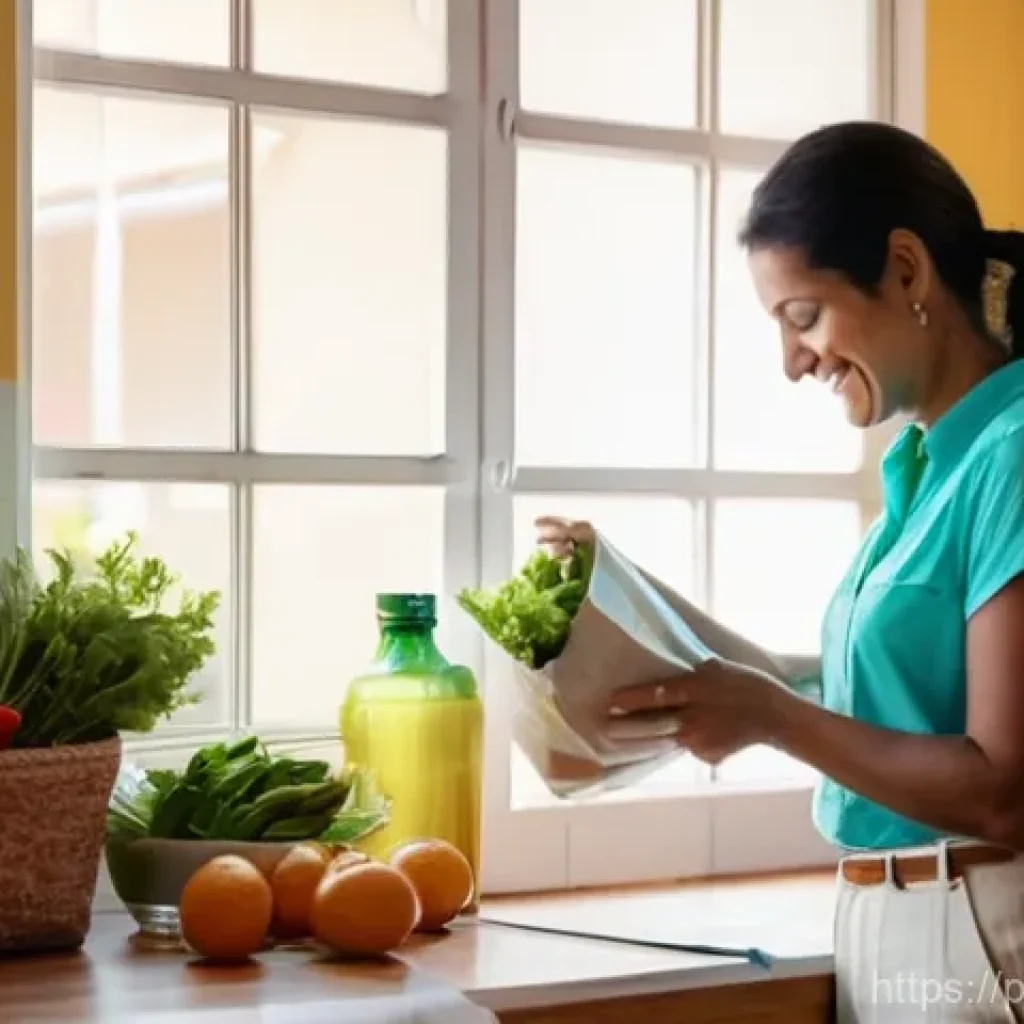 브라질의 최저임금 현황 - **Prompt:** A warm, inviting scene in a modest but tidy Brazilian kitchen. A woman in her late 30s o...